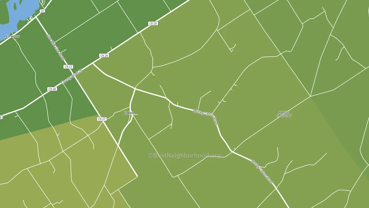 Lisbon, NY block-group voter-turnout map