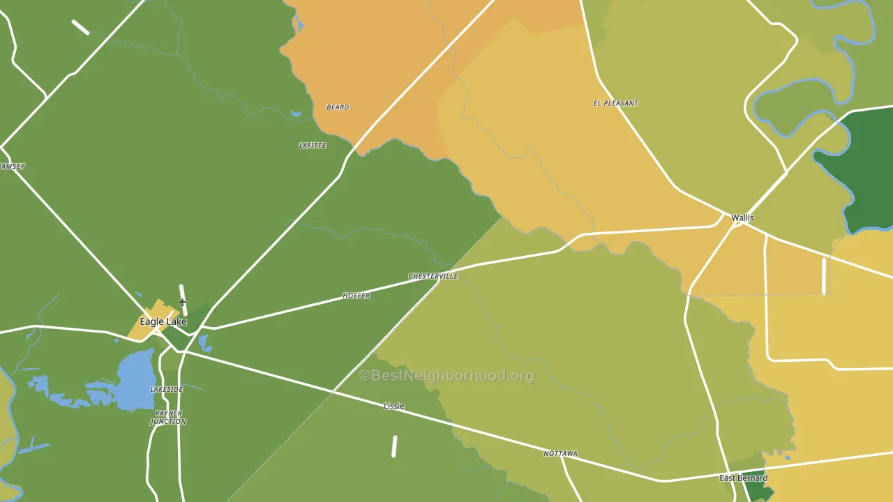 Lissie, TX block-group voter-turnout map