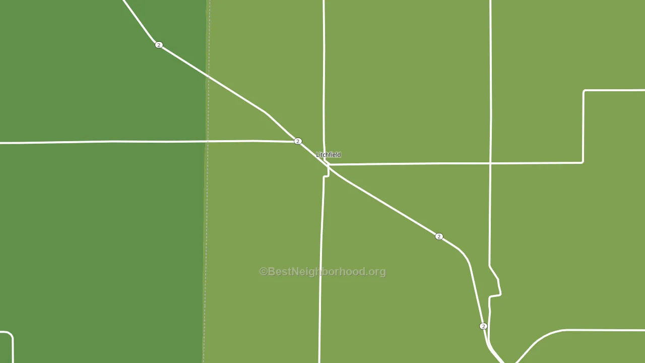 Litchfield, NE block-group voter-turnout map