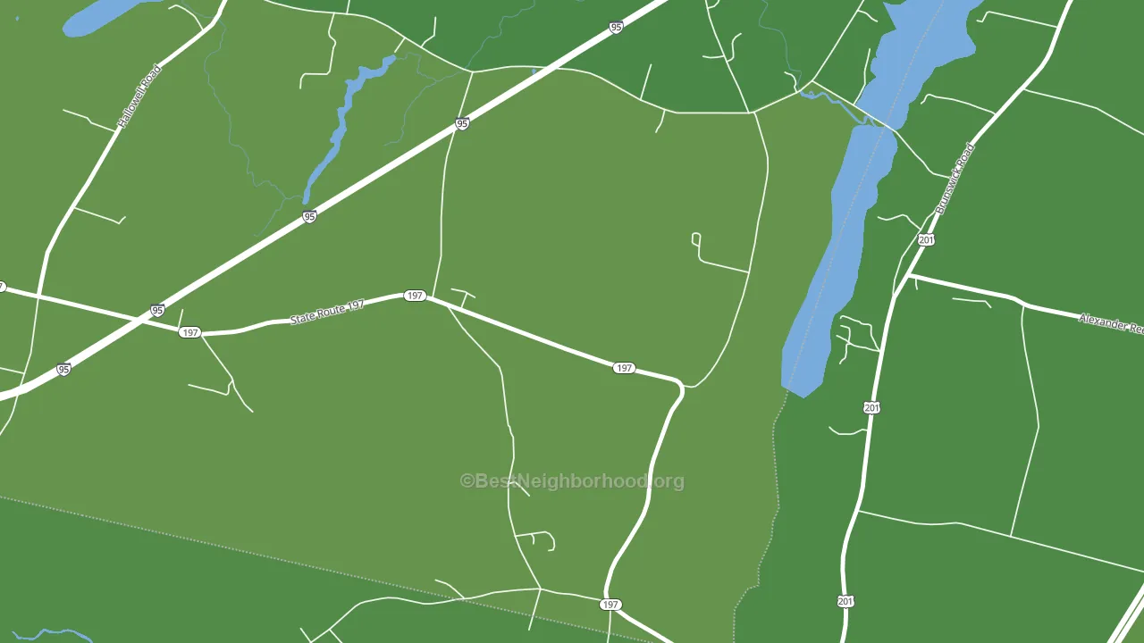 Litchfield Plains, ME block-group voter-turnout map