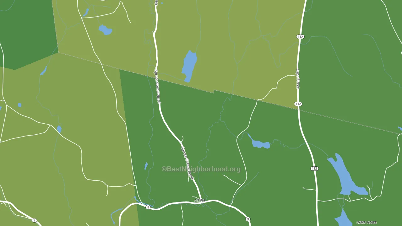 Lithia, MA block-group voter-turnout map