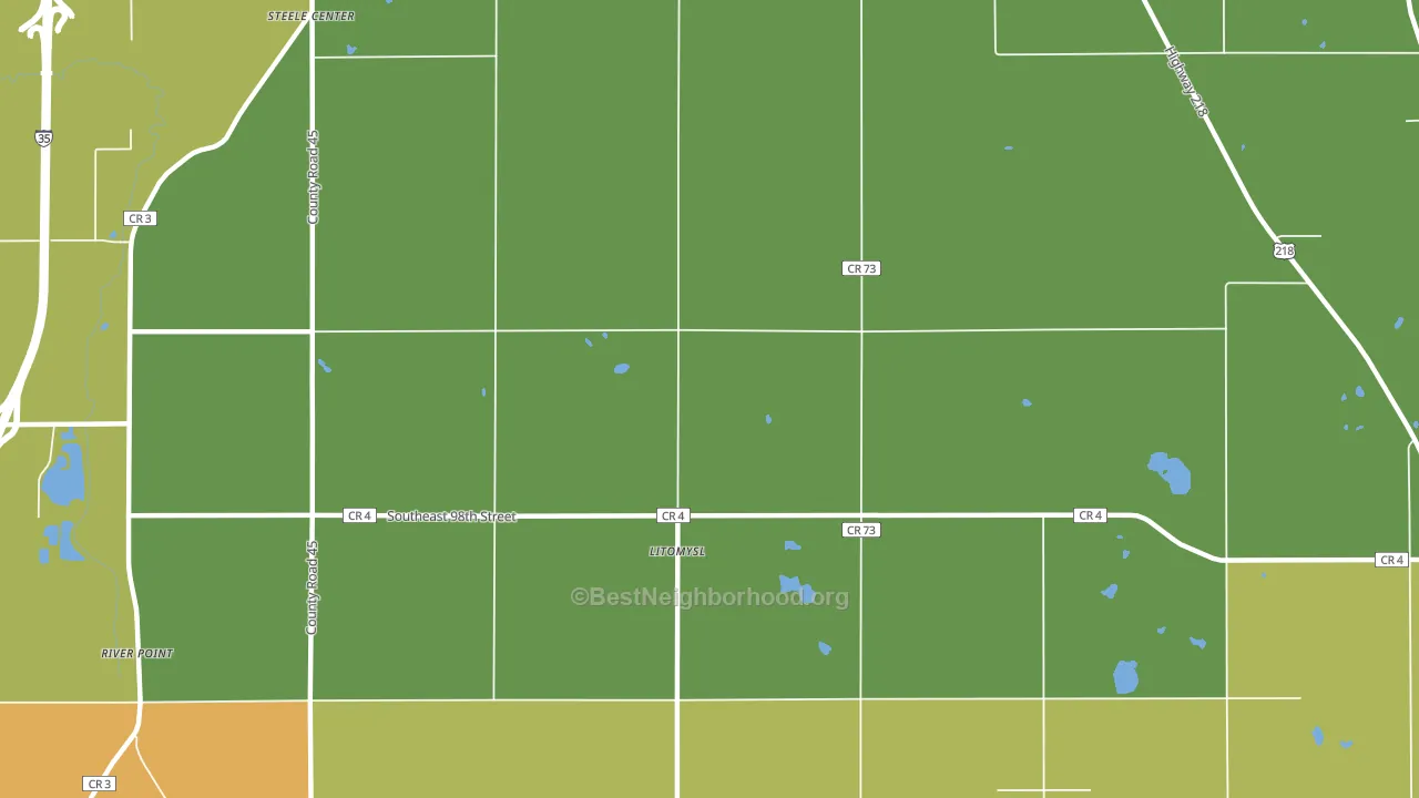Litomysl, MN block-group voter-turnout map