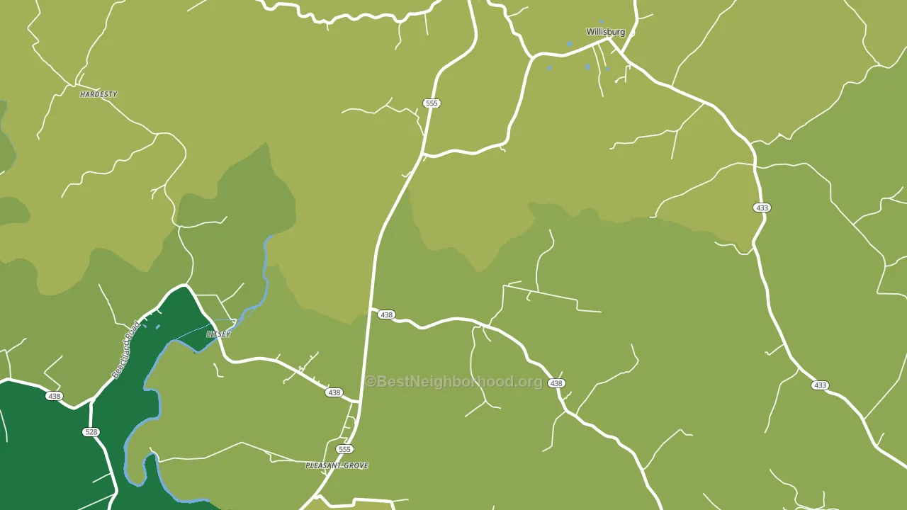 Litsey, KY block-group voter-turnout map