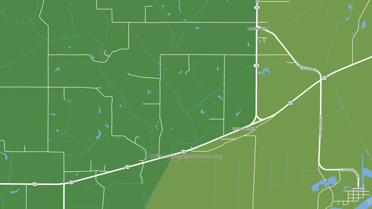 Little America, IL block-group voter-turnout map