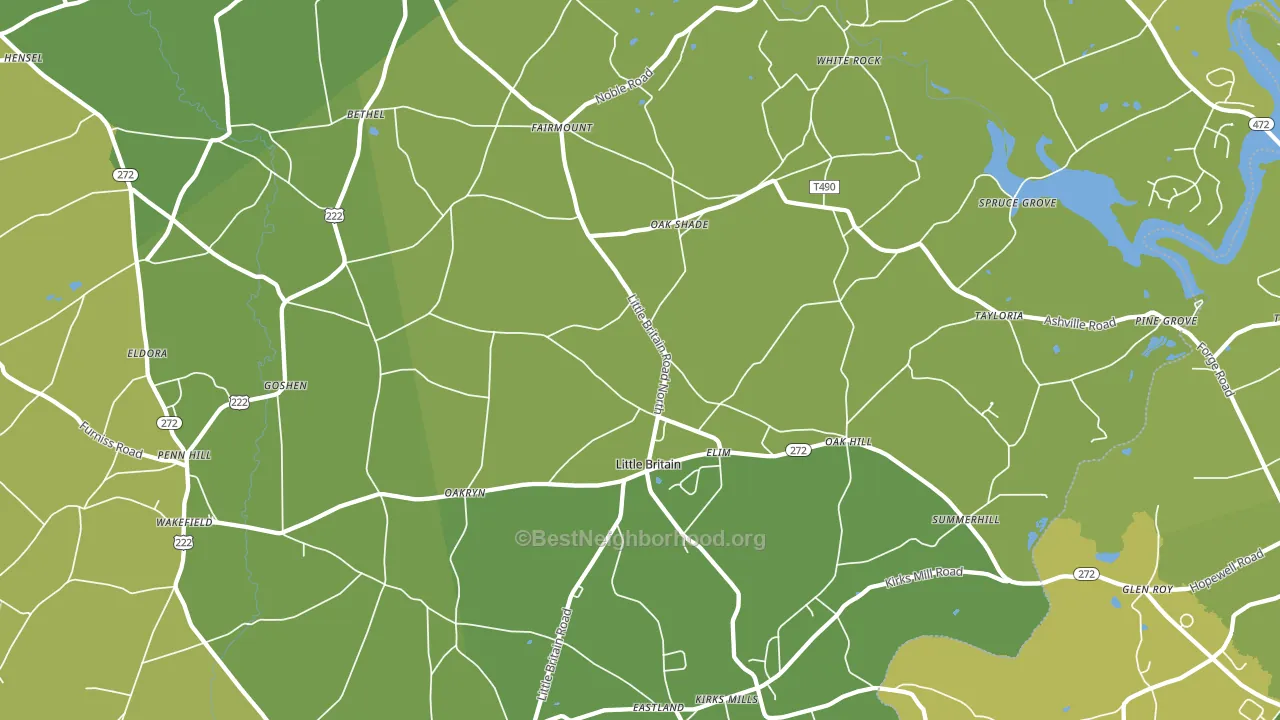 Little Britain, PA block-group voter-turnout map