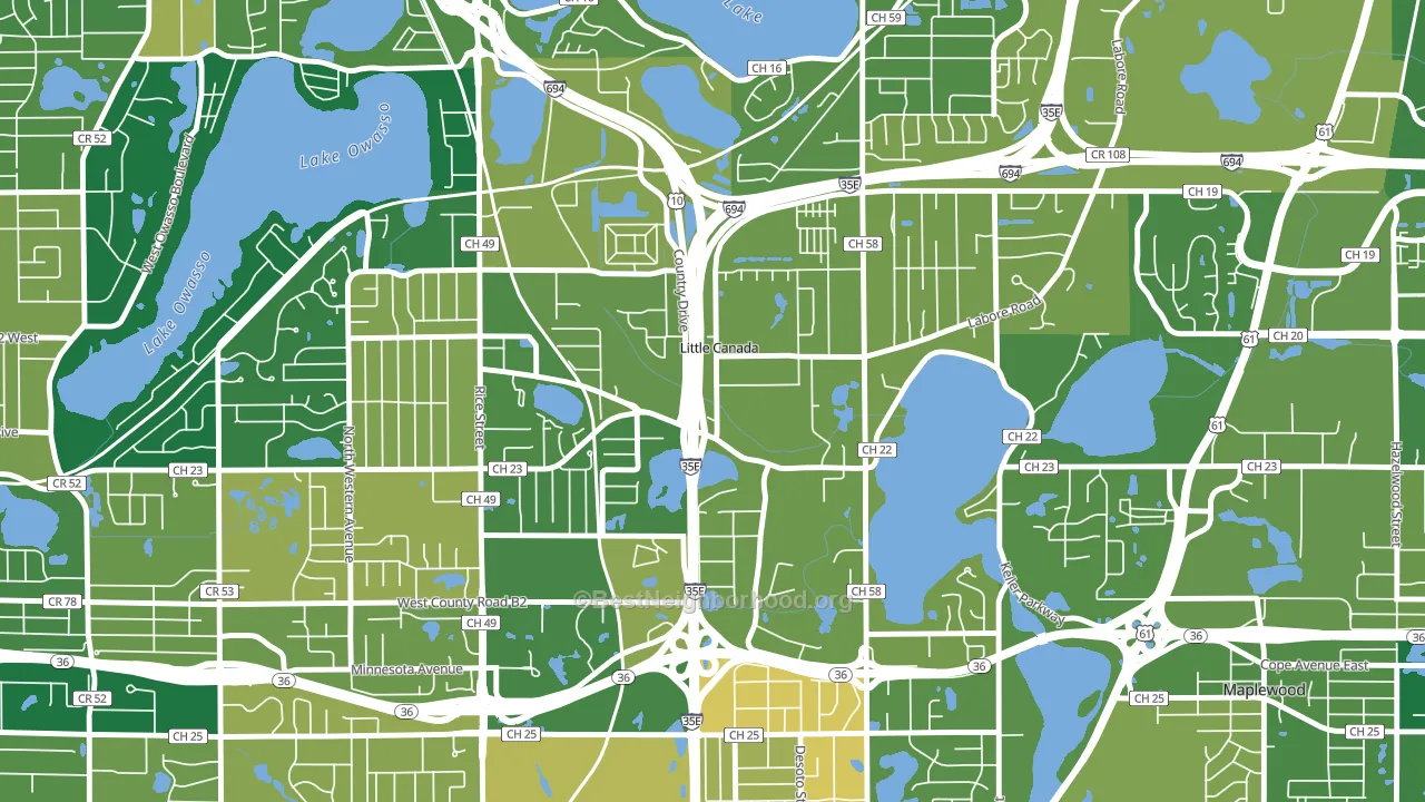Little Canada, MN block-group voter-turnout map