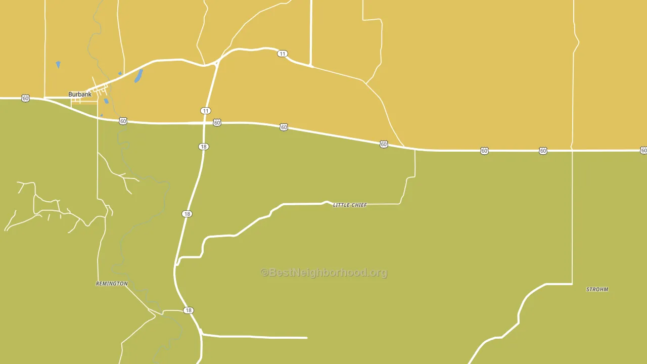 Little Chief, OK block-group voter-turnout map