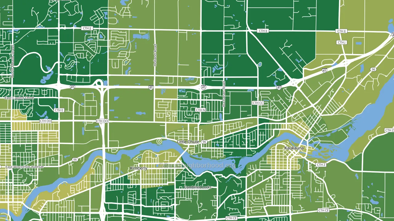 Little Chute, WI block-group voter-turnout map