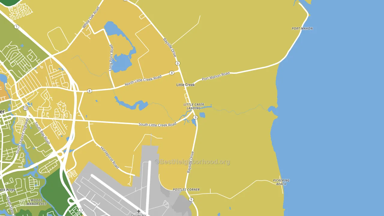 Little Creek, DE block-group voter-turnout map