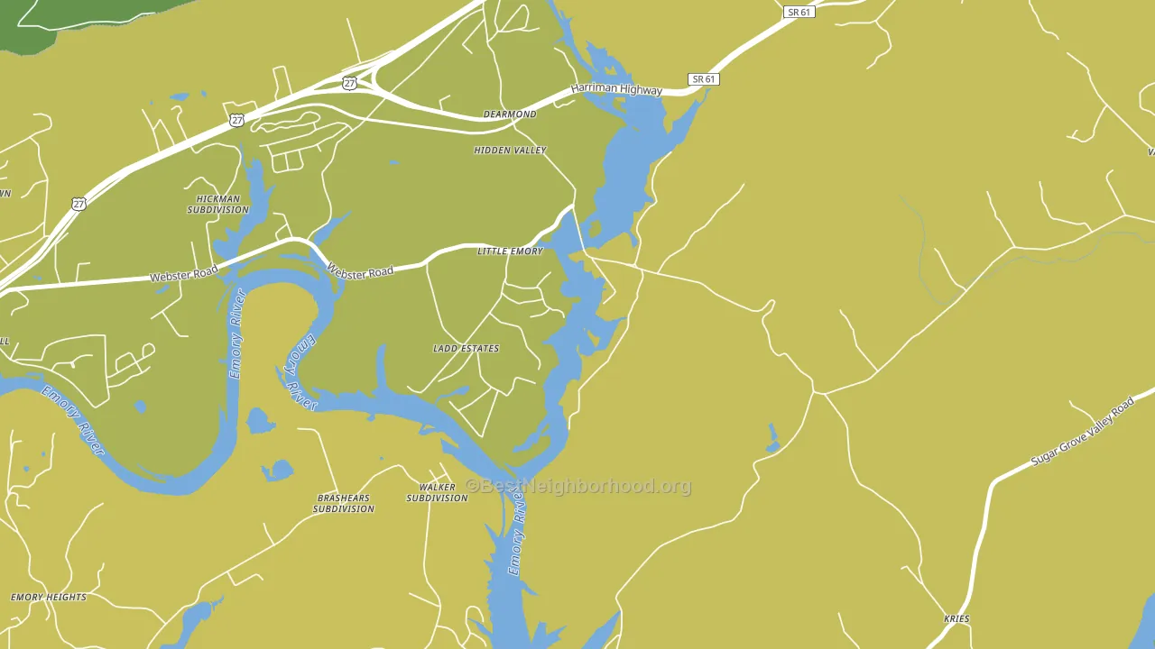 Little Emory, TN block-group voter-turnout map