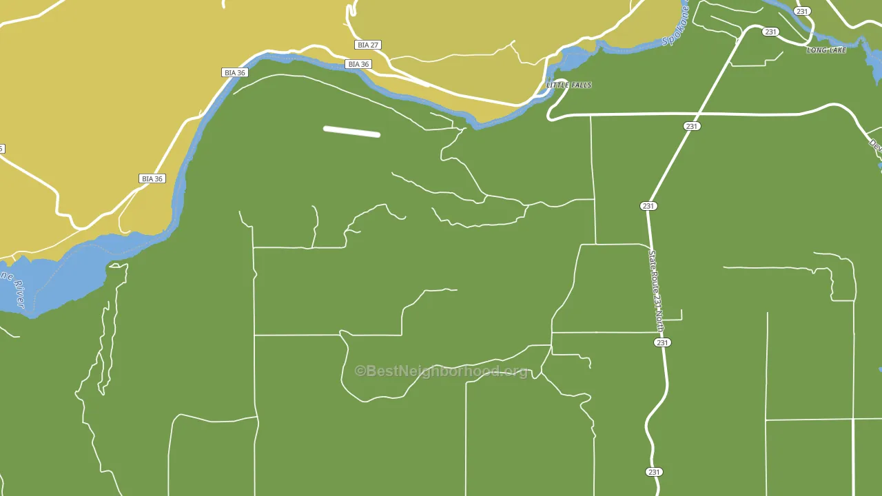 Little Falls, WA block-group voter-turnout map