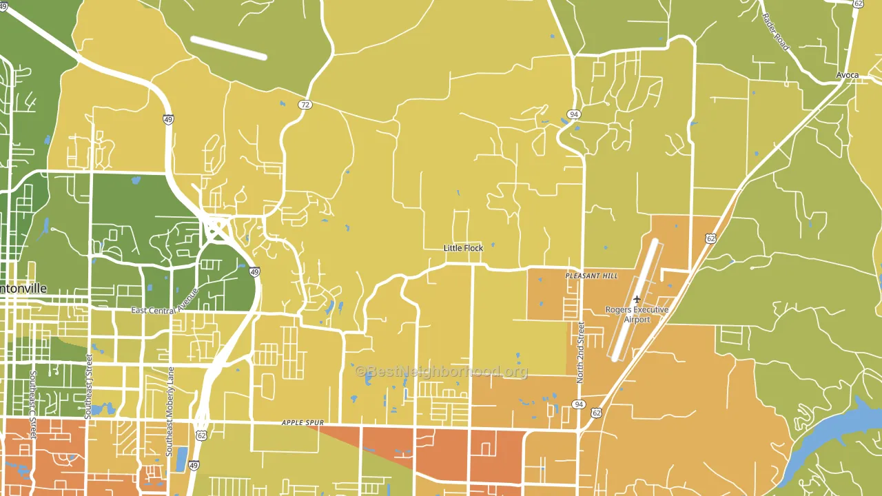 Little Flock, AR block-group voter-turnout map