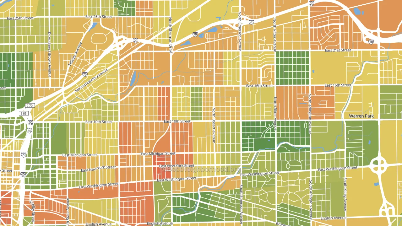 Little Flower, Indianapolis, IN block-group voter-turnout map