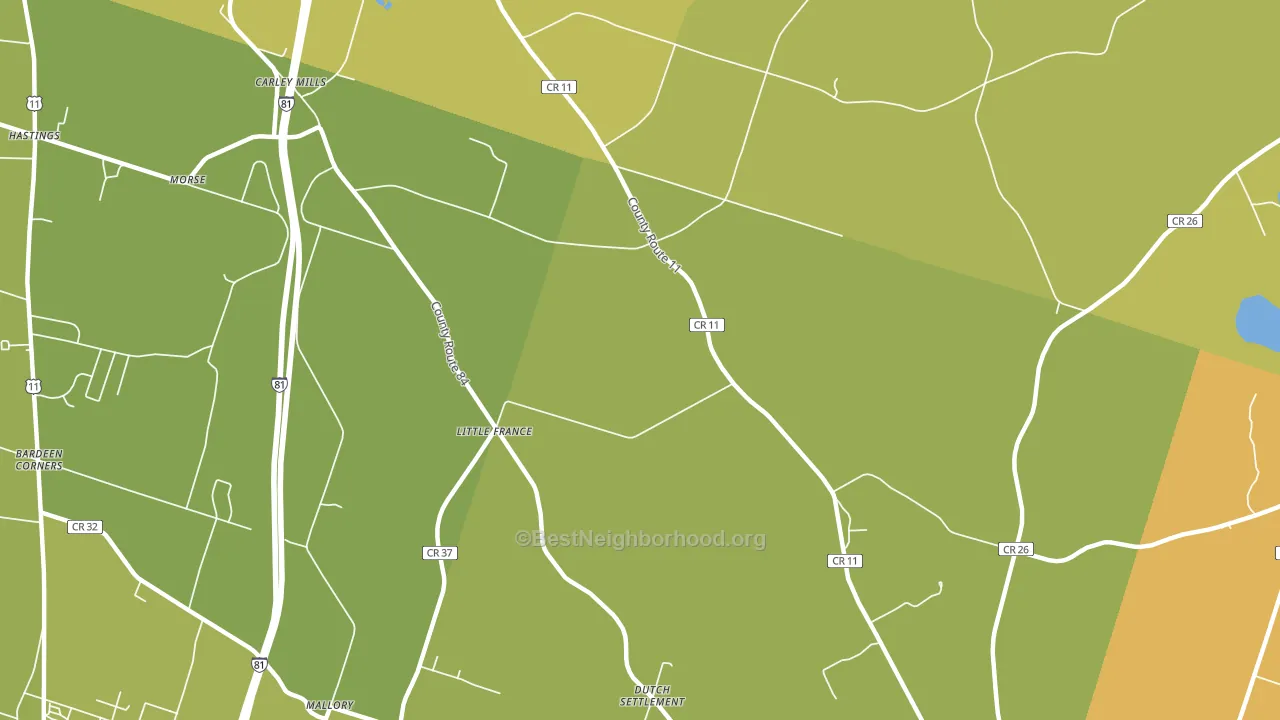 Little France, NY block-group voter-turnout map