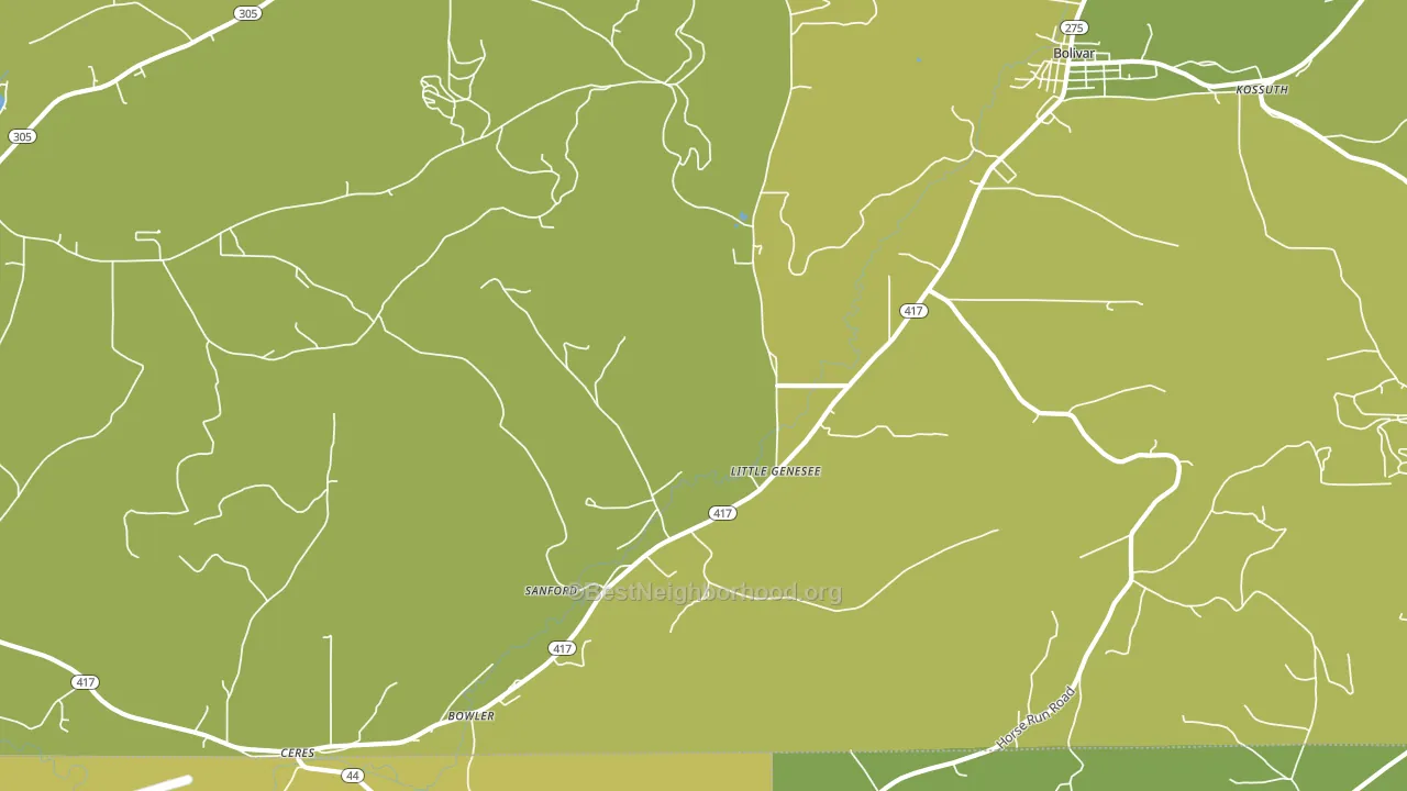 Little Genesee, NY block-group voter-turnout map