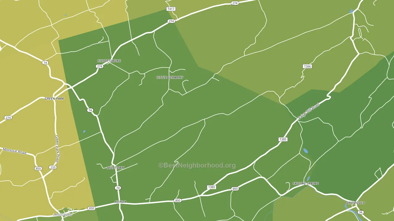 Little Germany, PA block-group voter-turnout map