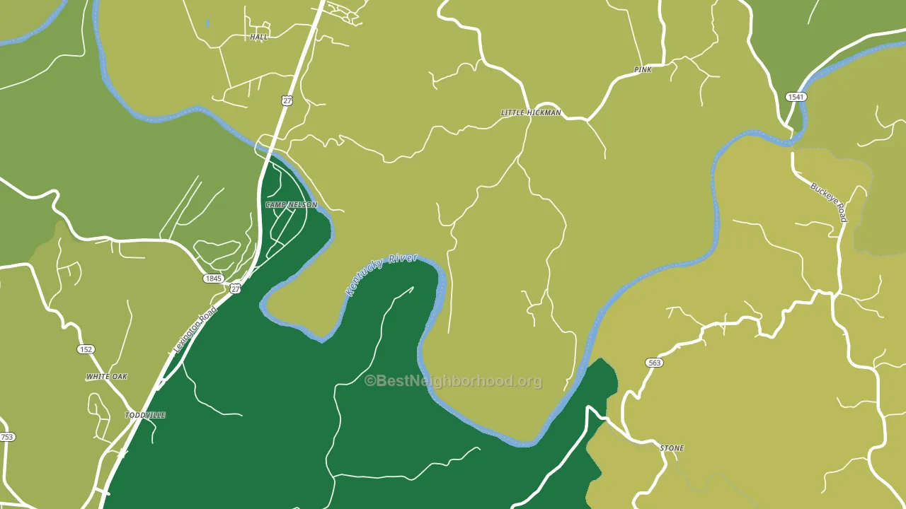 Little Hickman, KY block-group voter-turnout map