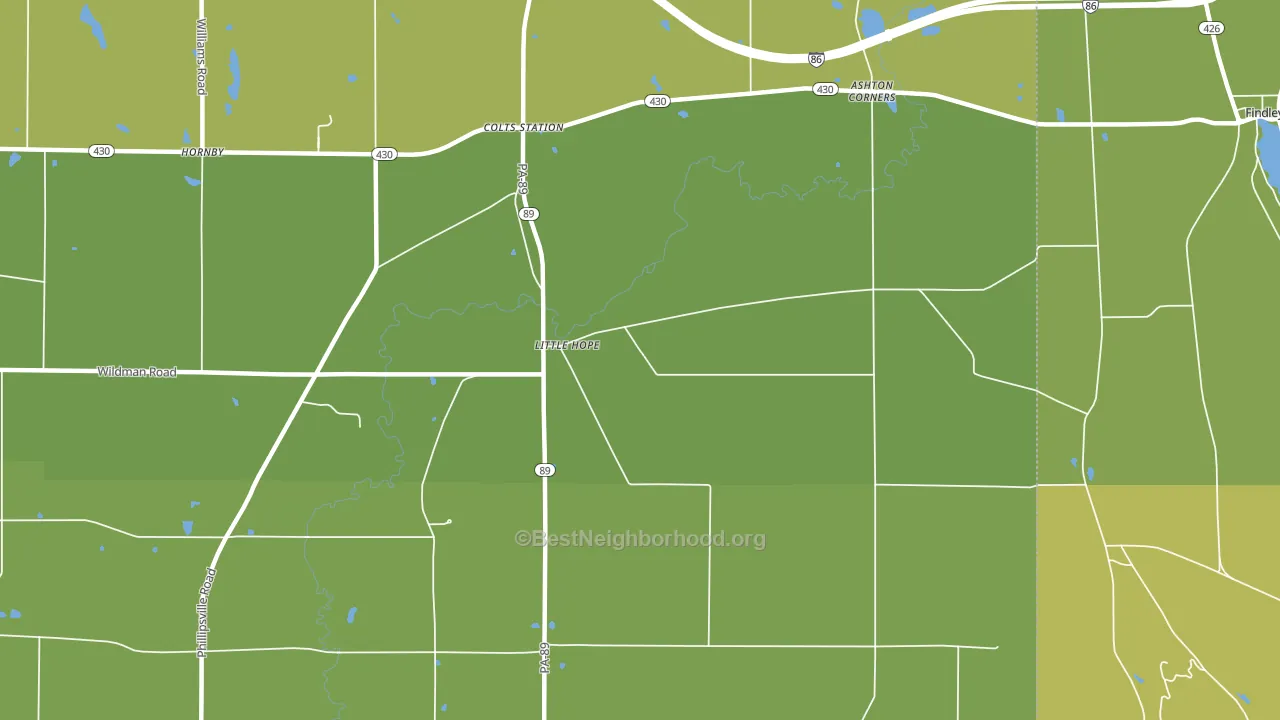 Little Hope, PA block-group voter-turnout map
