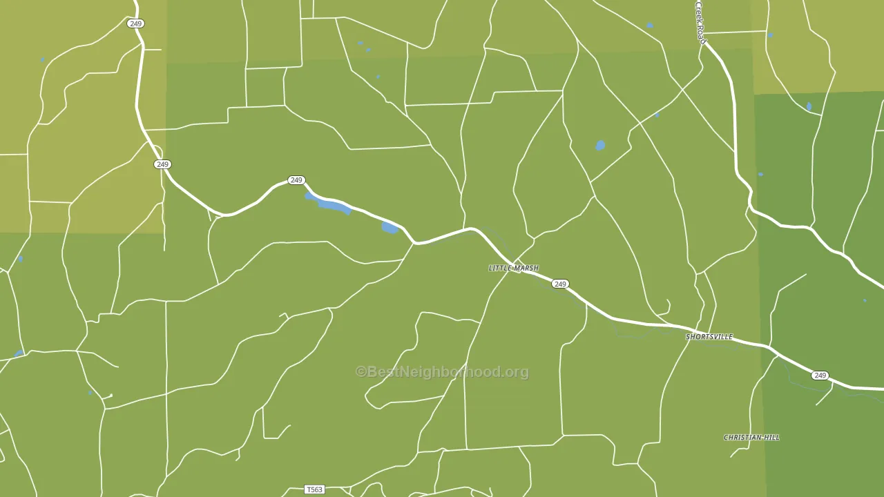Little Marsh, PA block-group voter-turnout map