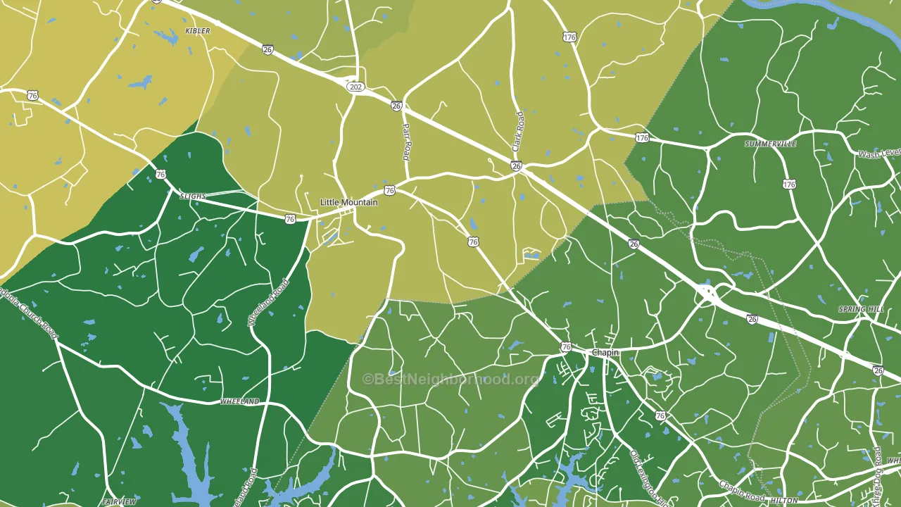 Little Mountain, SC block-group voter-turnout map