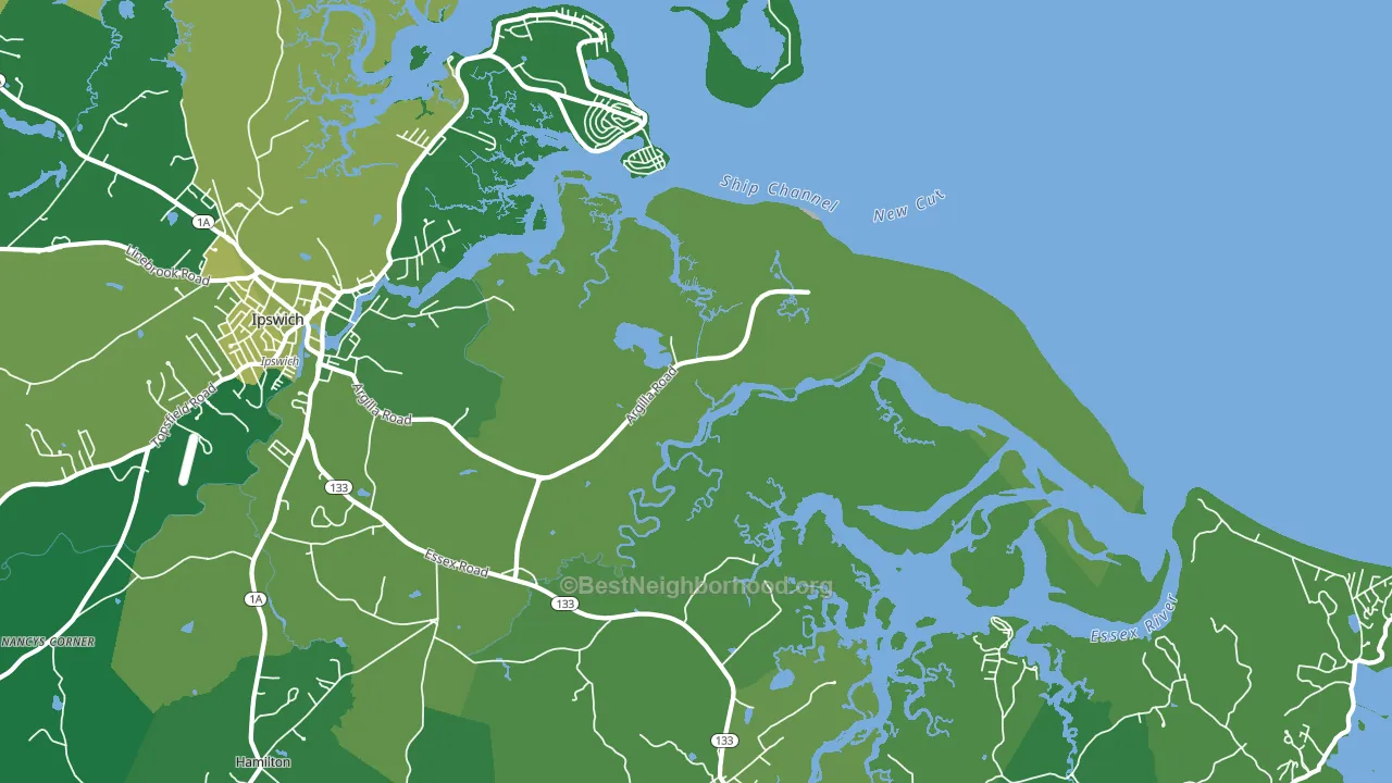 Little Neck, MA block-group voter-turnout map