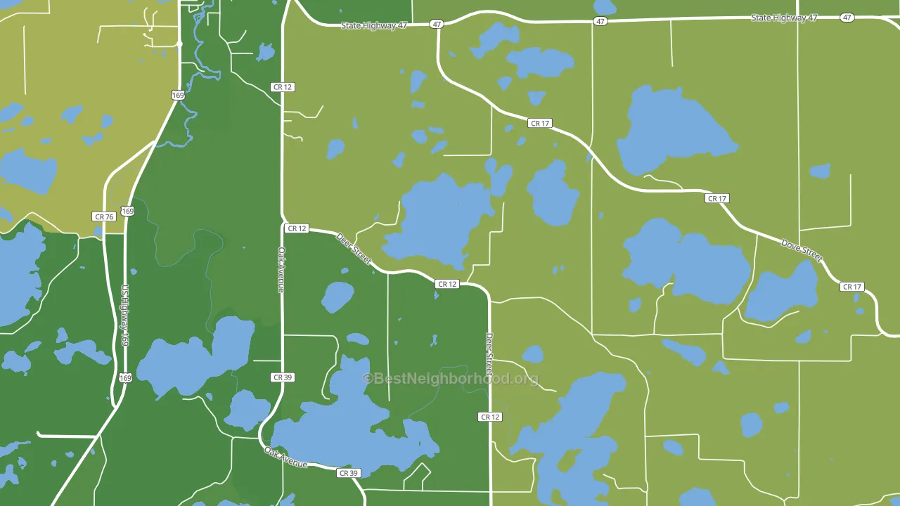 Little Pine, MN block-group voter-turnout map