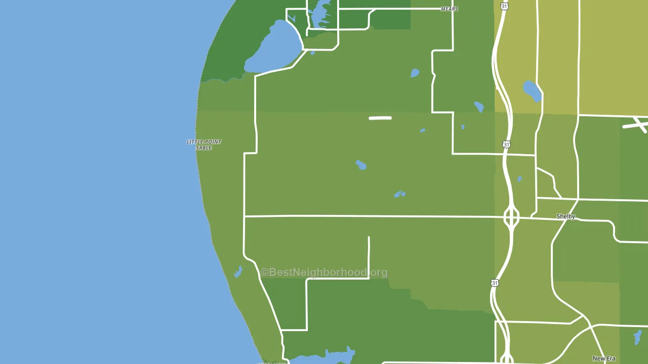 Little Point Sable, MI block-group voter-turnout map