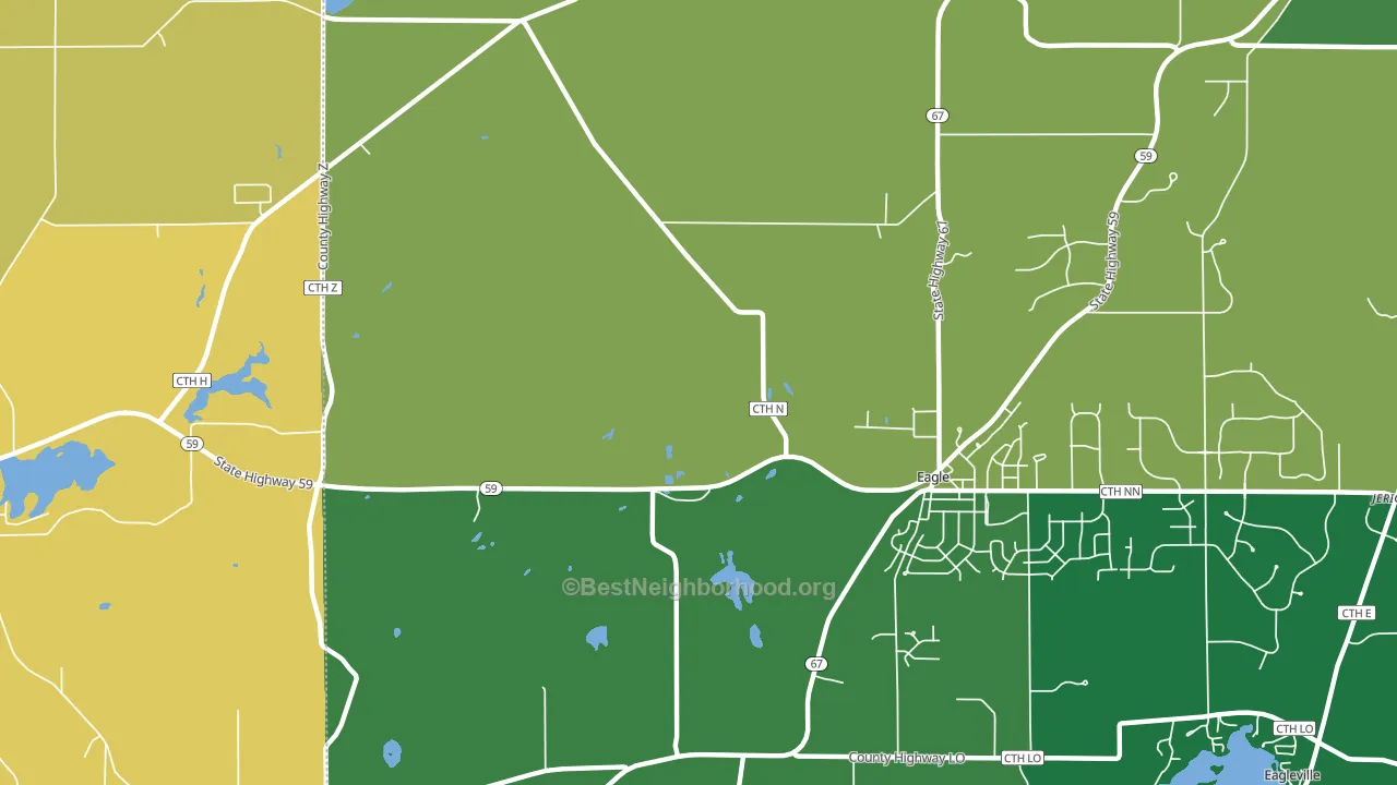 Little Prairie, WI block-group voter-turnout map