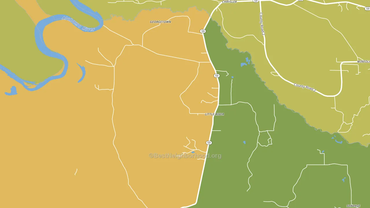 Little River, AL block-group voter-turnout map
