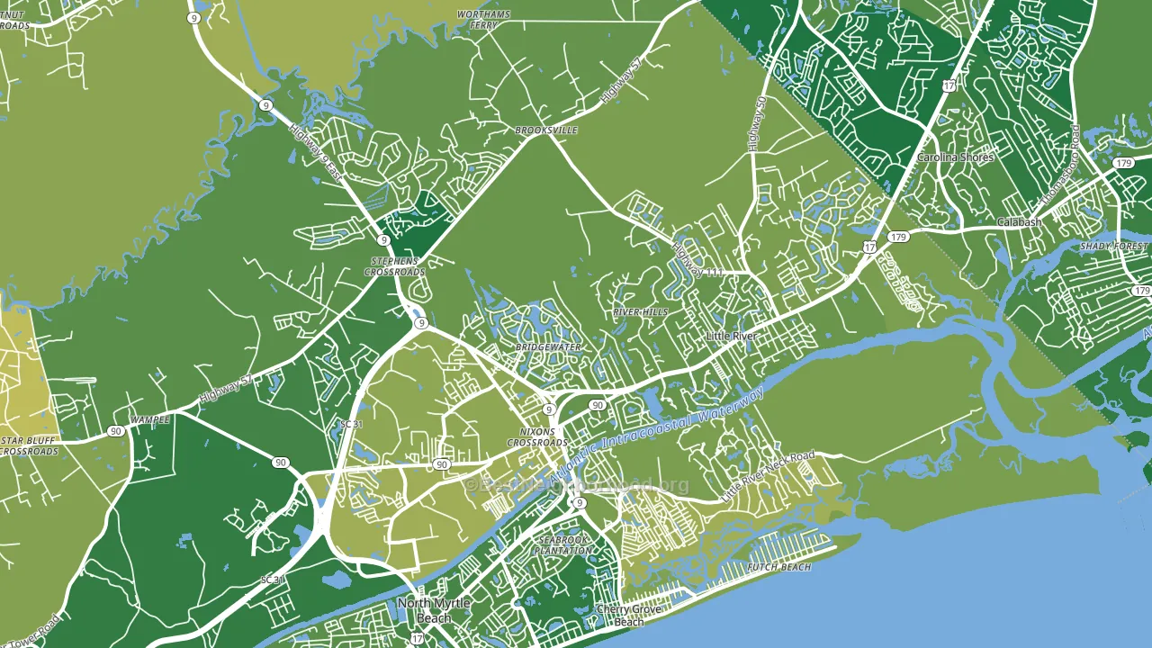 Little River, SC block-group voter-turnout map
