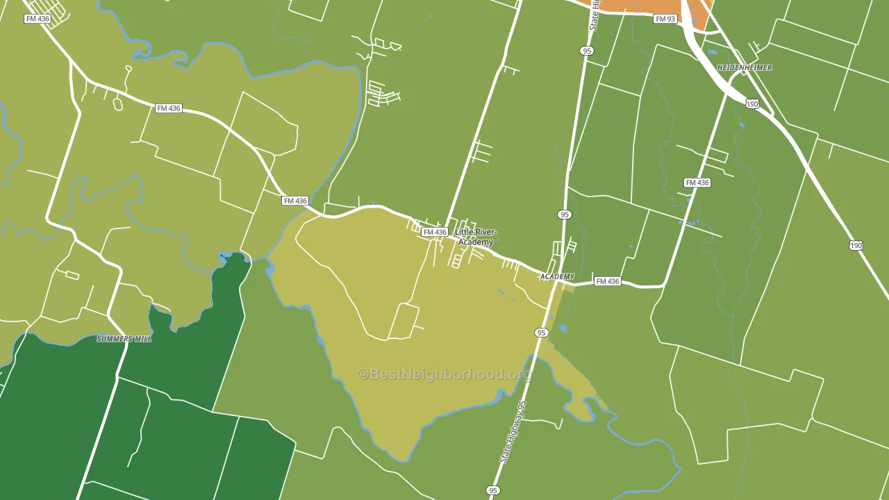 Little River, TX block-group voter-turnout map