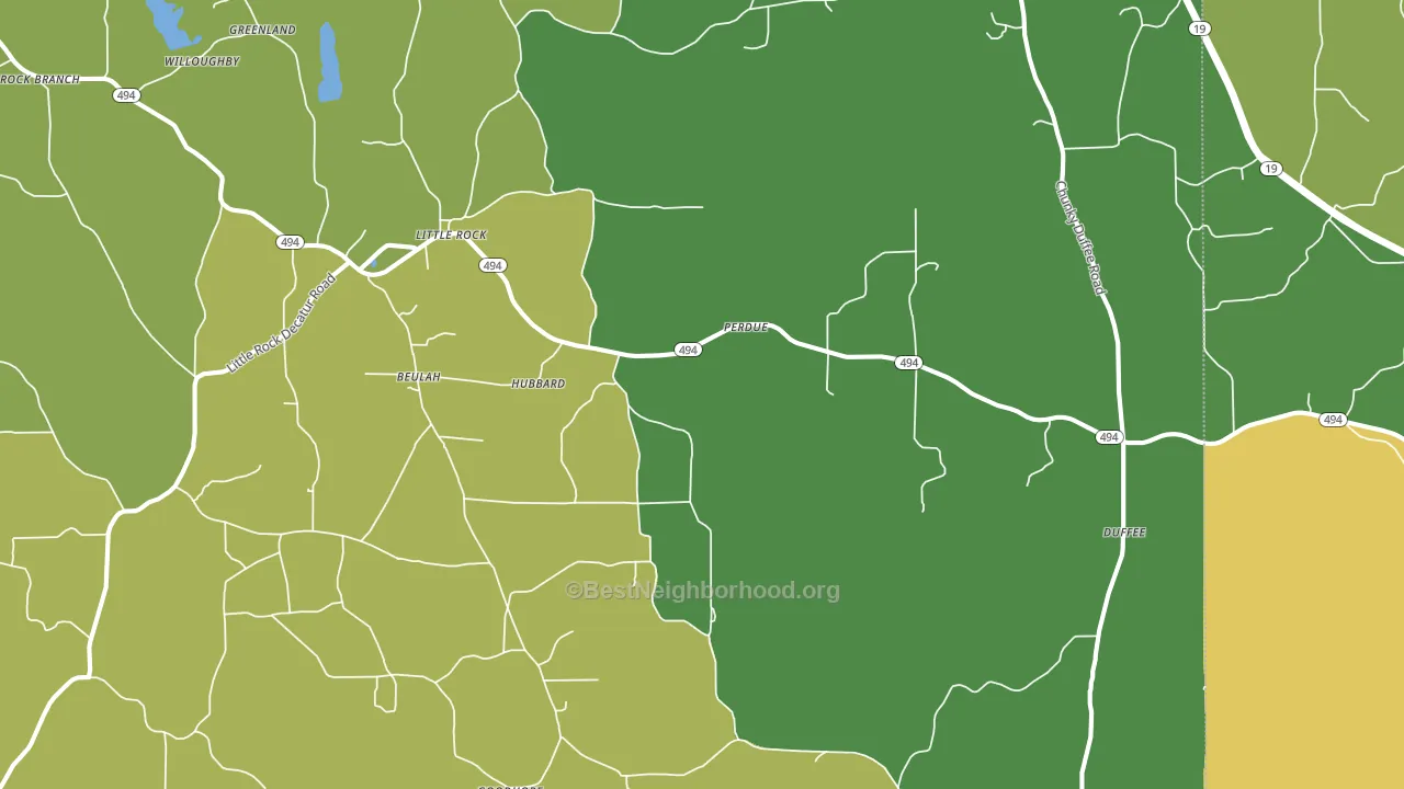 Little Rock, MS block-group voter-turnout map
