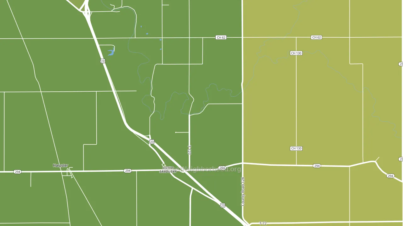 Little Sandusky, OH block-group voter-turnout map