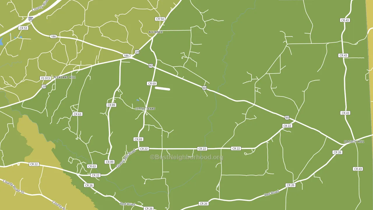 Little Texas, AL block-group voter-turnout map