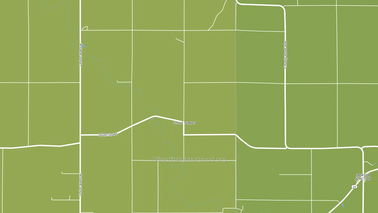 Little Turkey, IA block-group voter-turnout map
