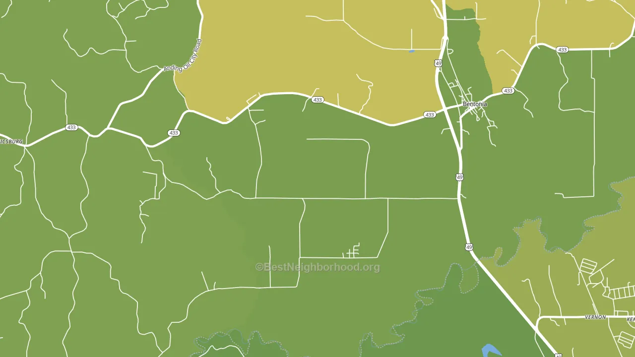 Little Yazoo, MS block-group voter-turnout map