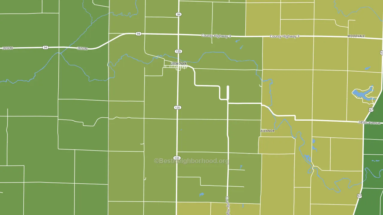 Little York, IL block-group voter-turnout map
