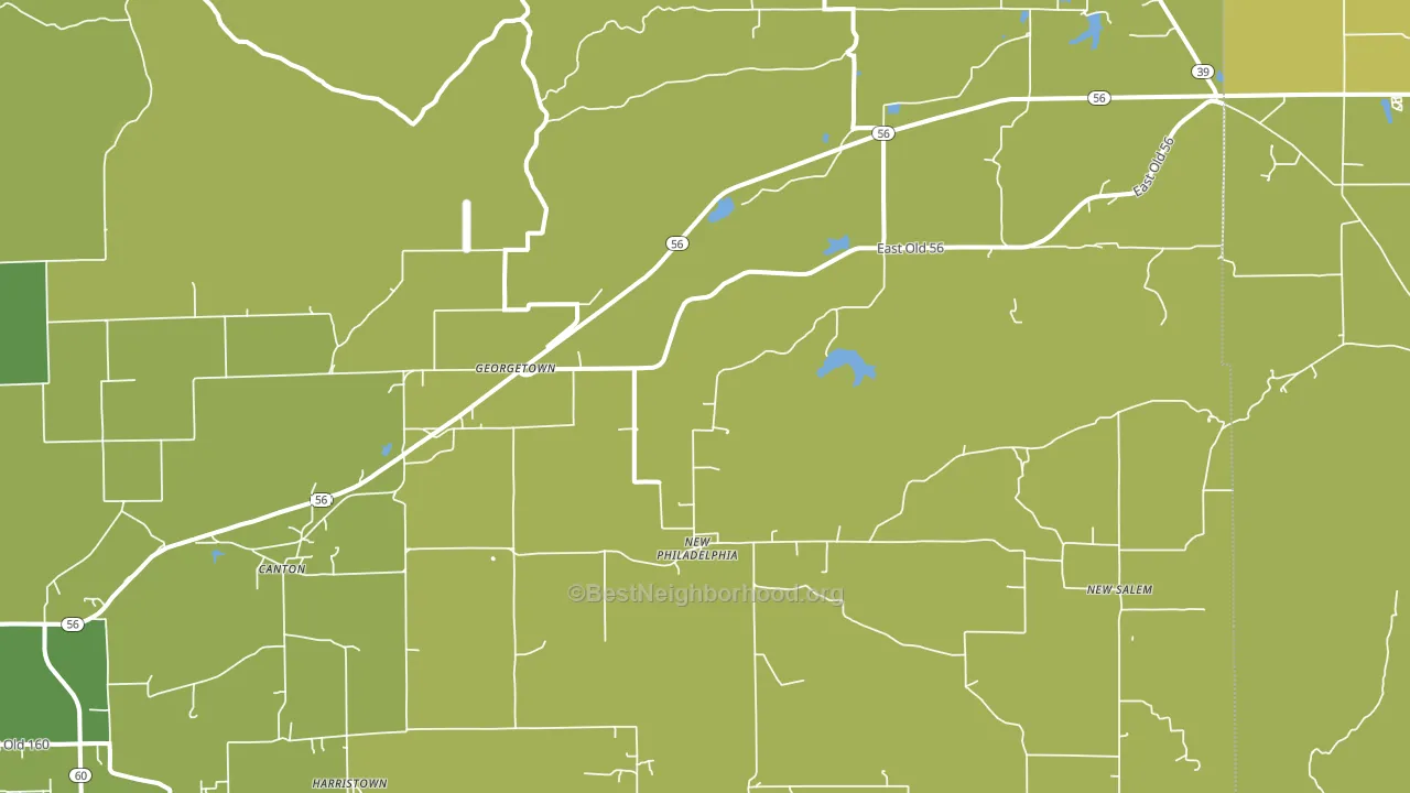 Little York, IN block-group voter-turnout map