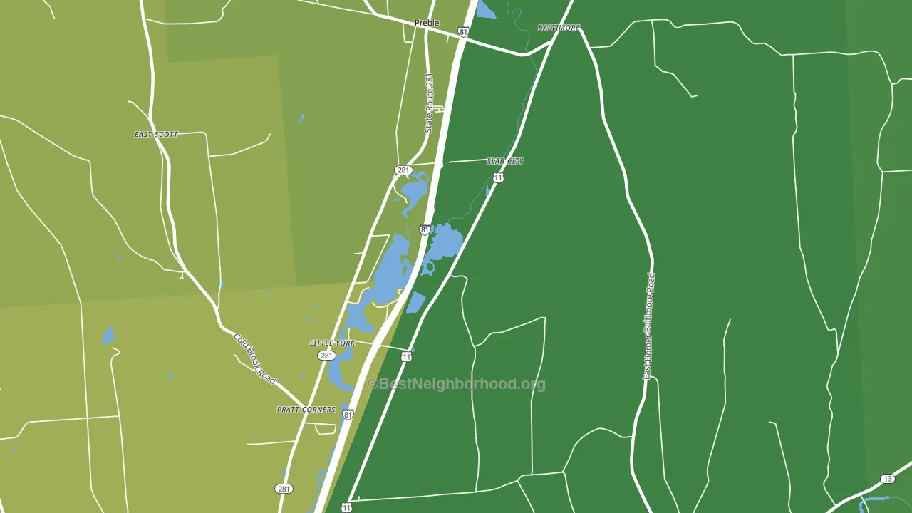 Little York, NY block-group voter-turnout map