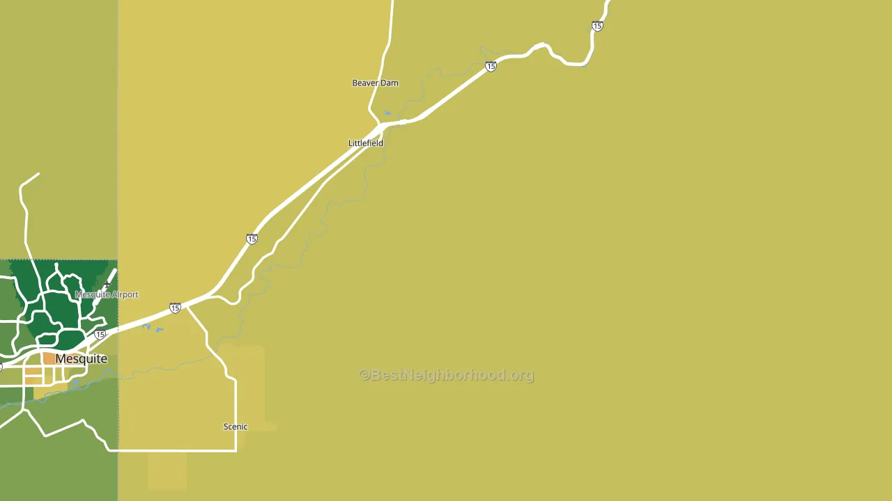 Littlefield, AZ block-group voter-turnout map