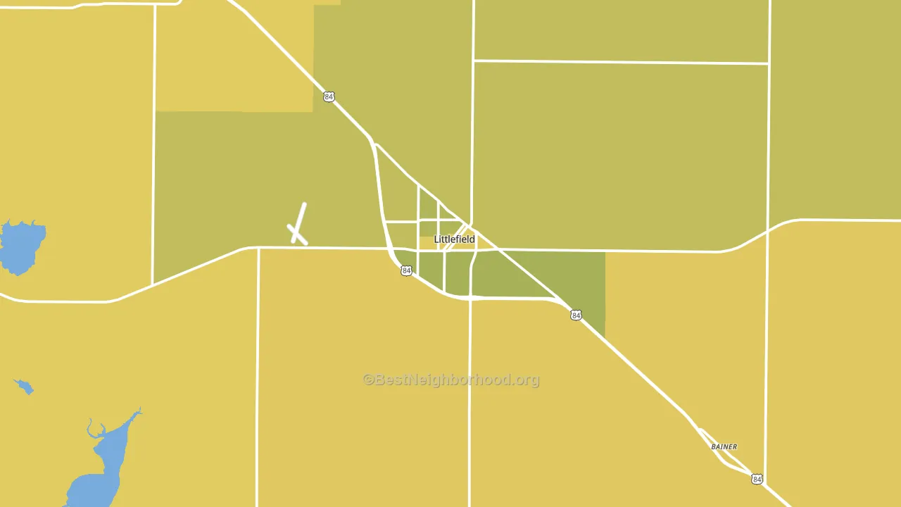 Littlefield, TX block-group voter-turnout map