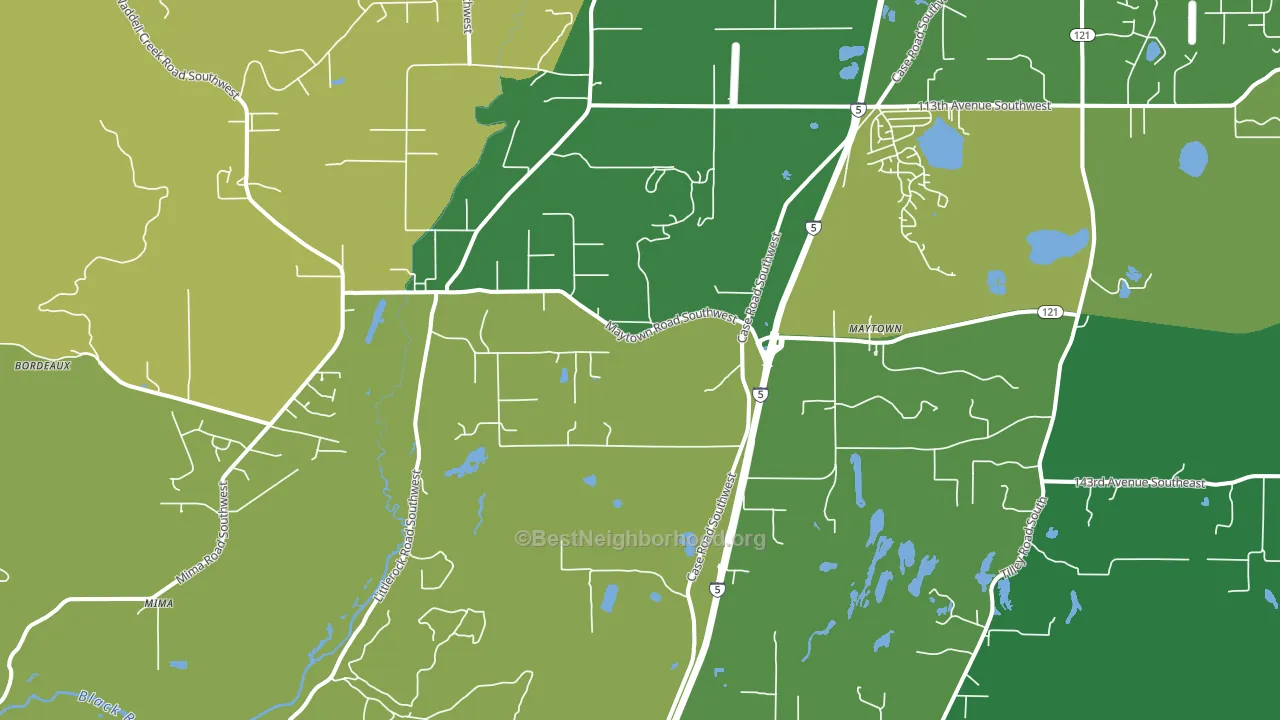 Littlerock, WA block-group voter-turnout map
