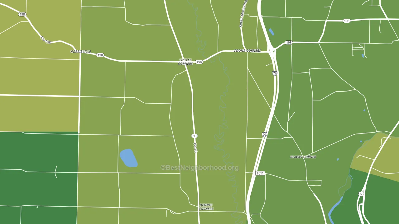 Littles Corners, PA block-group voter-turnout map