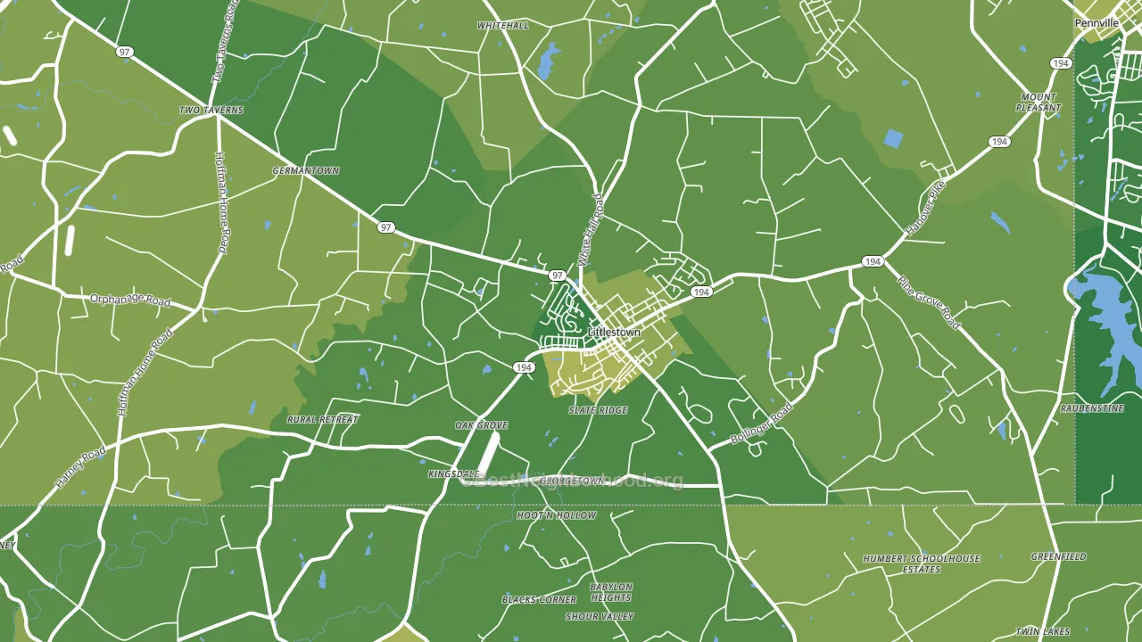 Littlestown, PA block-group voter-turnout map