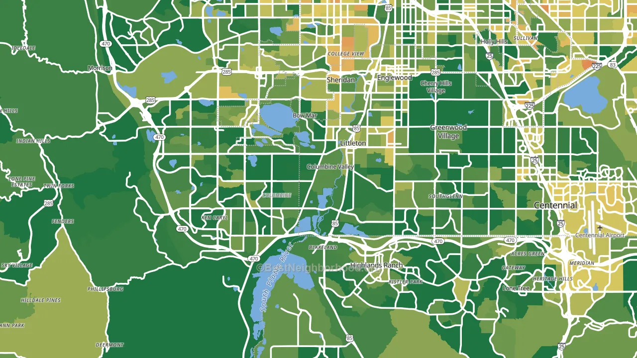 Littleton, CO block-group voter-turnout map