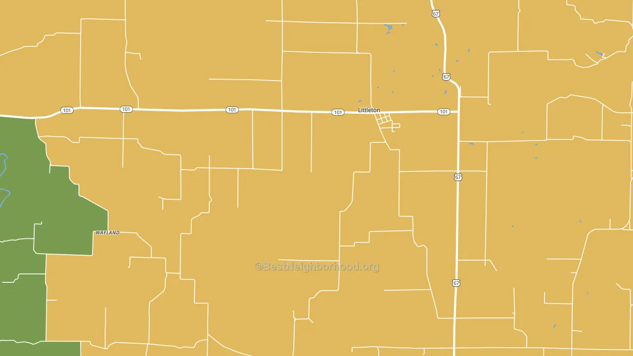 Littleton, IL block-group voter-turnout map