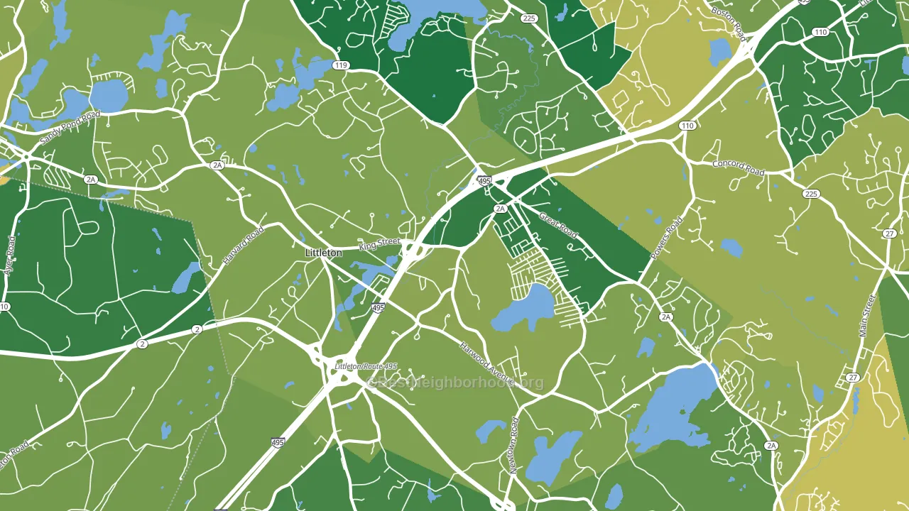 Littleton, MA block-group voter-turnout map
