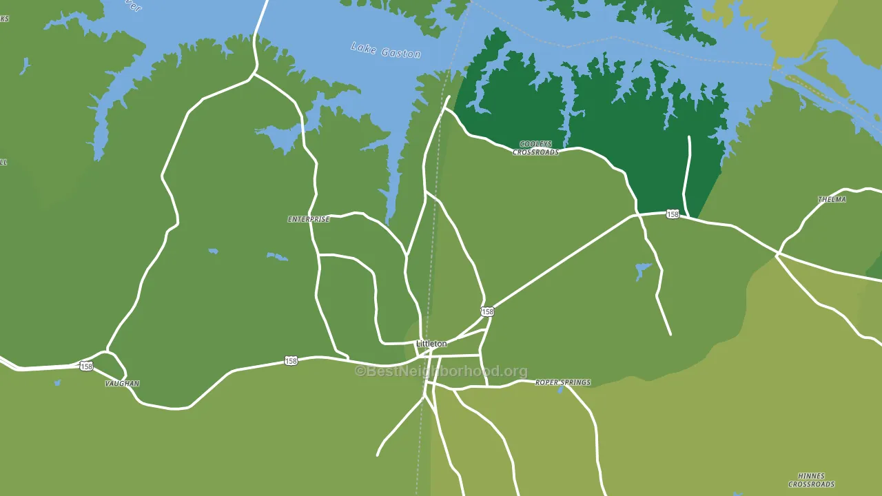 Littleton, NC block-group voter-turnout map