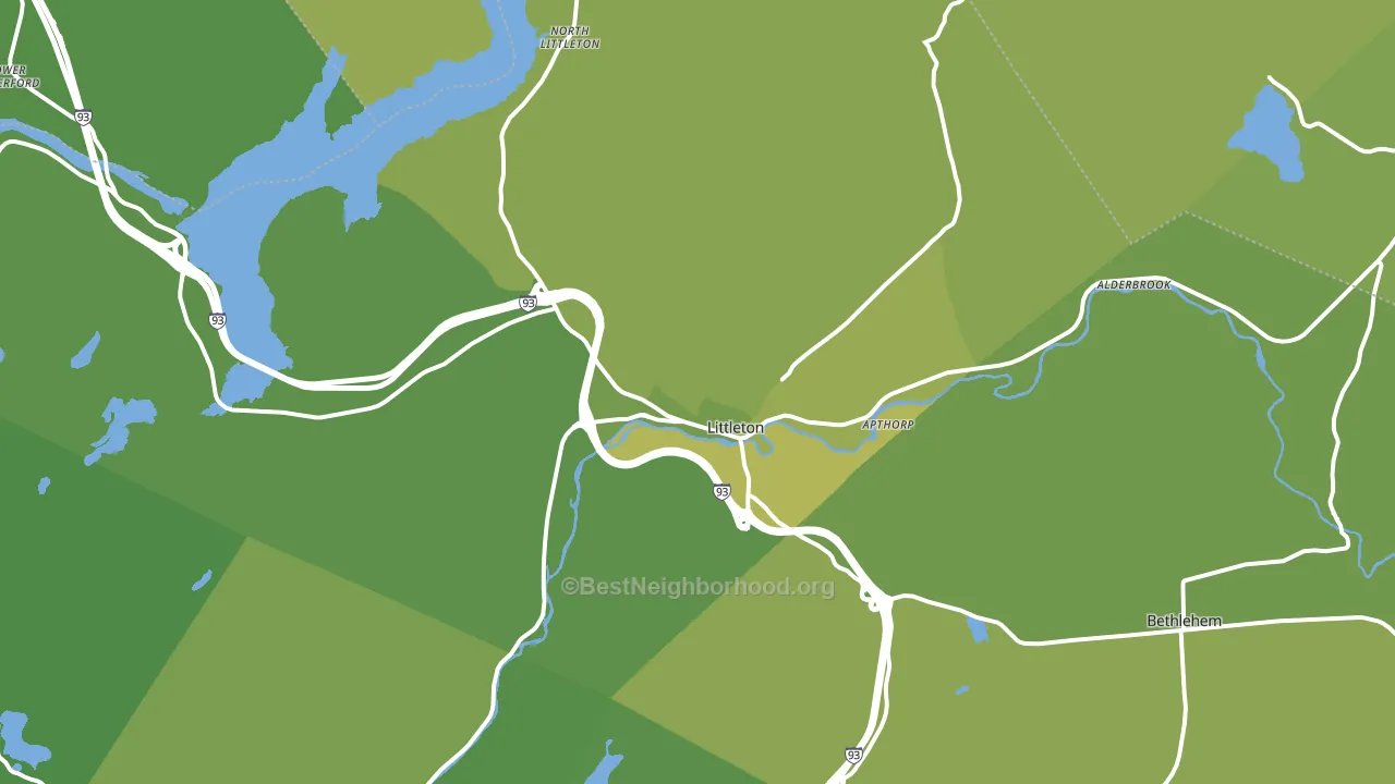 Littleton, NH block-group voter-turnout map