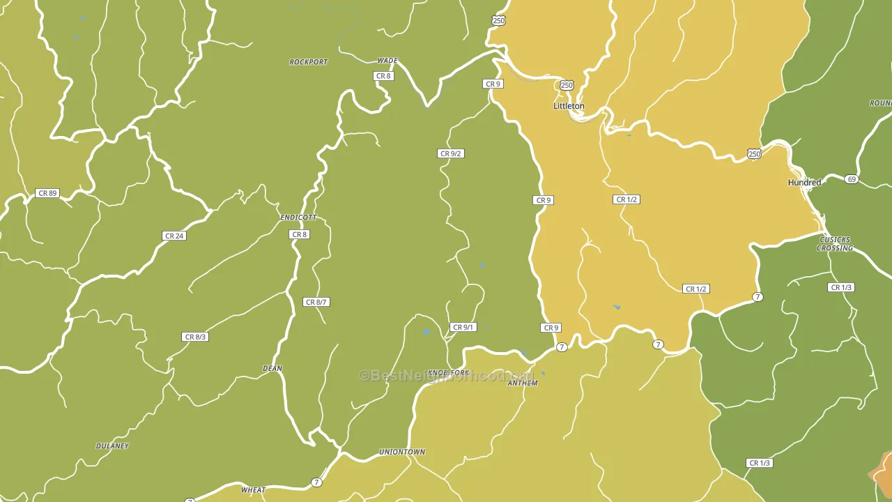Littleton, WV block-group voter-turnout map